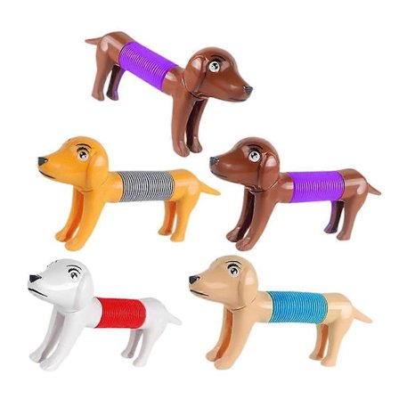 5 stk. Taktile Lekerør Leker Pop Rør Hundeleke Stressreduserende Hundeleke Leke Stressavlastning Plast[HK]