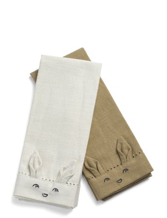 Elodie Details Baby Napkins 2Pcs - Lily White / Warm Sand - Beige - ONE SIZE