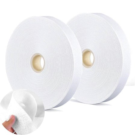 2 Rullar JellyRoll Vaddningsremsor för Mattor 2 1/4 tum 70 Yards, Nålstansad Bomullsblend Vaddrulle med Tyg Tubeskapare