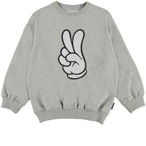 Molo Gray Melange Mar GOTS Sweatshirt 140 cm - Jumpers and knitwear - 140 cm - Grey