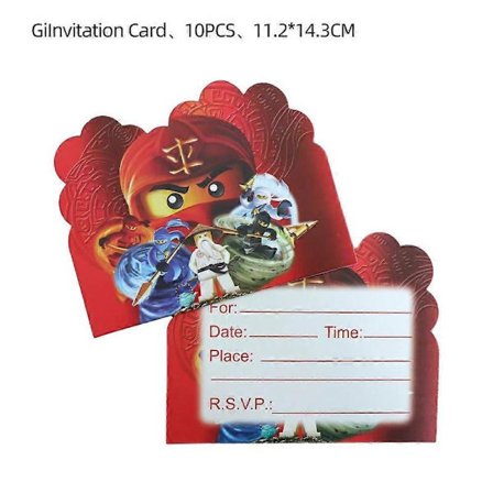 Födelsedags Ninja Tema Festtillbehör Servis Tallrikar Muggar Servetter Bordsduk Dekorationer Banner Ballonger För Pojkar