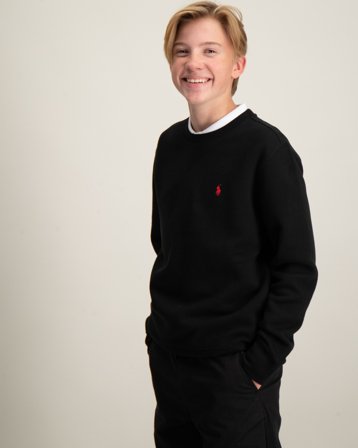 Polo Ralph Lauren Fleece Sweatshirt Czarny Swetry Chłopiec - Kids Brand Store