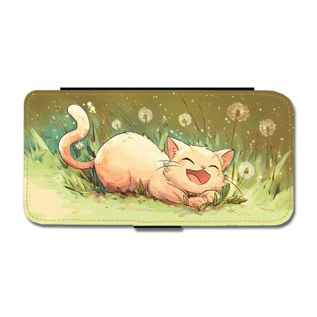 Tecknad Skrattande Katt Samsung Galaxy A55 5G Flip Mobilfodral