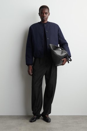 COS Women's Padded Cotton Liner Jacket in Blue