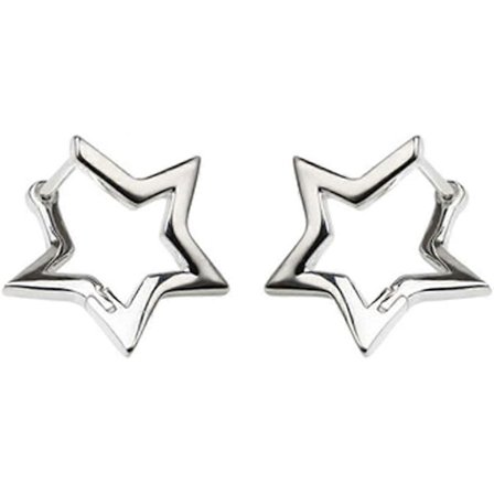 Stjerne Små Hoops Øreringe 925 Sterling Sølv til Kvinder Søde Huggie Hoops Bryllup Forlovelse Mode Smykker Gave til Bedste Veninde Datter Hypoallergen