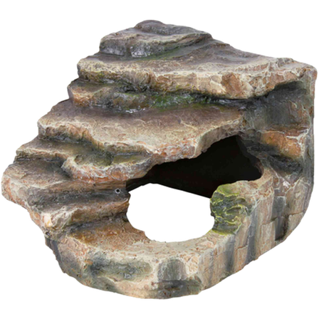 Trixie - Reptiland Corner Rock Cave & Platform Brown 16 x 12 x 15 cm. - Reptil - Terrarium inventar - Terrariehus og grotter - ZOO.no