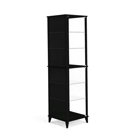 Glasvitrine, bodenstehend, 1840x500x500 mm, schwarz