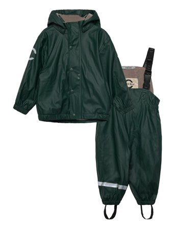 mikk-line | Pu Rain Set W. Fleece/Susp. 104 | 74