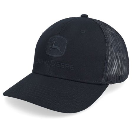 John Deere - Svart trucker Keps - Blackout Mesh Back Black Trucker @ Hatstore