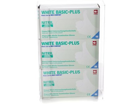 Handskhållare Plast 3 ask - Lyreco - Skyddsutrustning - Engångshandskar - Handskhållare