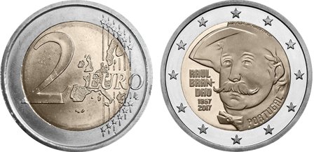 Portugal 2017 - Raul Brandãos 150 år - 2 euro mønt