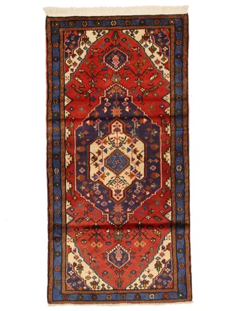106X207 Tappeto Hamadan Orientale Rosso Scuro/Nero (Lana, ) Carpetvista