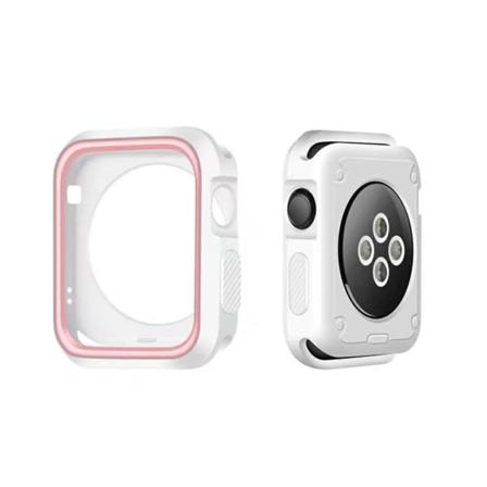Suojaava TPU-suojus - iWatch Series 1/2/3 Vit/Rosa 38mm