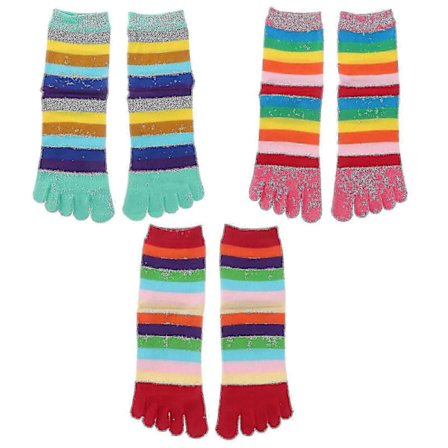 3 par femfinger sokker bomull tåsokker tubesokker bomull femtåsokker