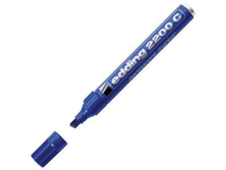 edding Märkpenna permanent 2200C snedskuren spets 1–5mm blå - Lyreco - Kontorsmaterial - Pennor - Märkpennor - Skuren spets