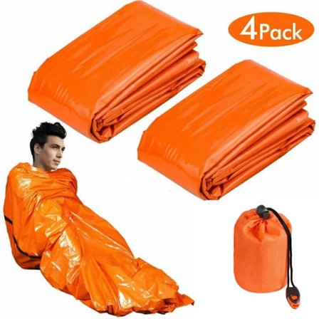 1/2/4/6-pakke Nødsovepose / Bivvy – Sovepose til overlevelse