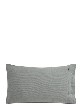 Striped Cotton Flannel Pillowcase Home Textiles Bedtextiles Pillow Cases Grå Lexington Home
