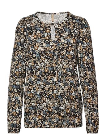 Sc-Marica Aop Bluse Langærmet Multi/mønstret Soyaconcept