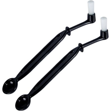 Kaffemaskinbørste Rengjøringsbørste Nylon Espressomaskin Børste Kvernborste Kafferengjøringsverktøy med Skje (2-pakning)