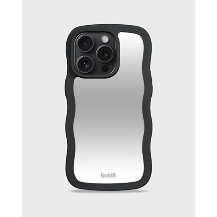 holdit iPhone 14 Pro Skal Wavy Black Mirror