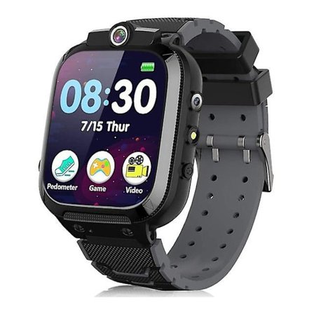 Gutter og jenter Gaming Smart Watch for barn 1,44 tommers HD-berøringsskjerm 14 puslespill Dual Camera Video