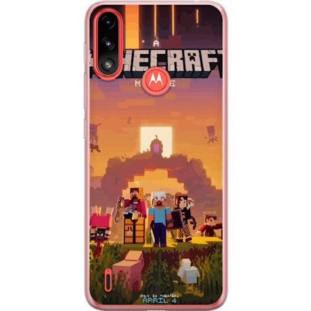Kompatibelt Mobilskal till Motorola Motorola Moto E7 Power Minecraft Pixel-spel Bygg Block