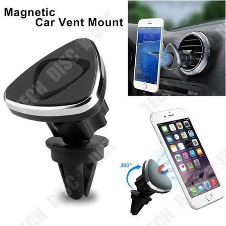 Mobiltelefonhållare - TD - Magnetisk - 360° vridbar - iPhone kompatibel - Svart