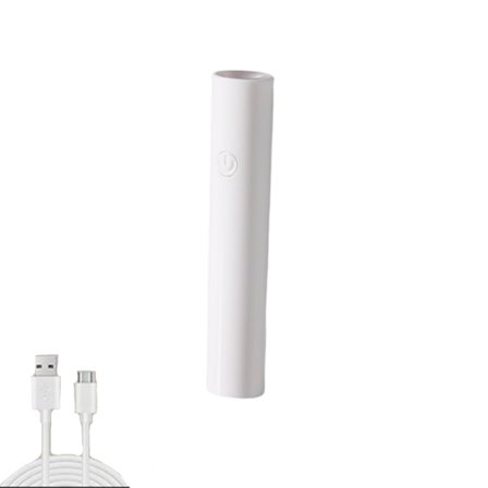 1 stk. Lille bærbar neglelampe, USB, timer, hvid