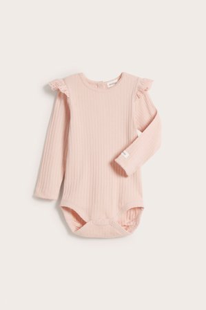 Newbie | Body z falbaną | Jasnoróżowy