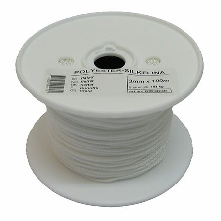 POLY-PRODUKTER FLETTET POLYEST. HV.3,0MM 100M