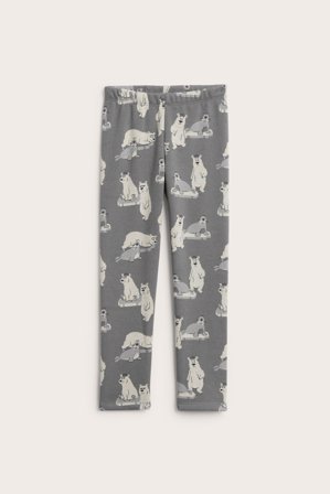 Kappahl | Ocieplane legginsy we wzory | Szary