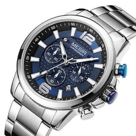 Herre Quartz Armbåndsur Menn Rustfritt Stål Bånd Chronograph Wa