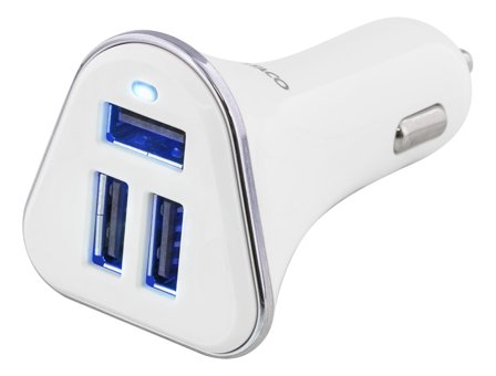 Deltaco USB-CAR102 bilstrømadapter - 3 x USB-type A - 26 watt