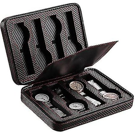 Urboks med 8 plasser, klokkeutstillingsstativ, lær, favoritter