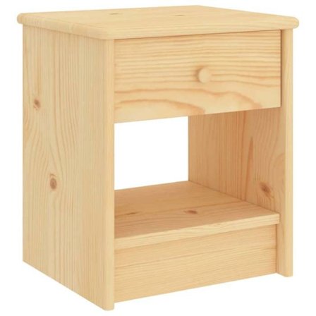 Maison Exclusive - Naturlig sängbord 35x30x40 cm massiv furu
