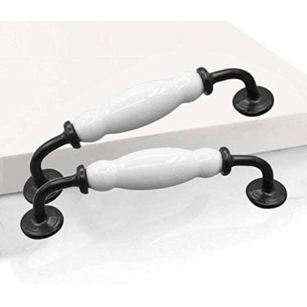 2 x Buede håndtak Dørknotter, Skuffhåndtak og knotter skaphan