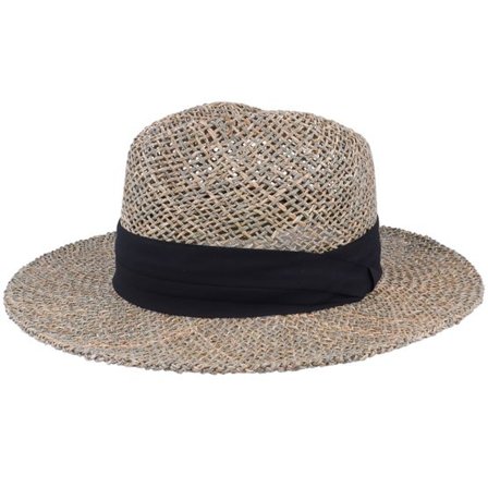 Seeberger - Beige straw Hatt - Hat Men Seagras Nature-Black Straw Hat @ Hatstore