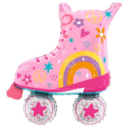 Folioilmapallo Vaaleanpunainen Rullaluistimet