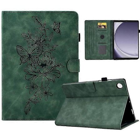 For Samsung Galaxy Tab A9+ Deksel PU Lær Tablet Cover med Kortholder Stativ