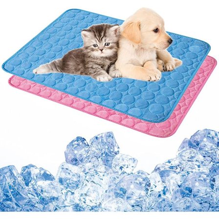 Stor Kjølematte 2 stk. Slitesterk Hundekjølematte Is Silke Hundematte Ideell for Hunder og Katter for å Holde seg Kule Denne Sommeren 40x50CM