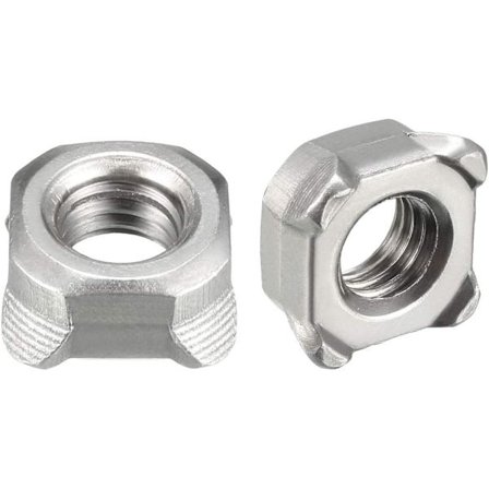 Svejsenødder M8 Kvadrat Grov Kulstofstål Maskinskruer Sølv Pakke