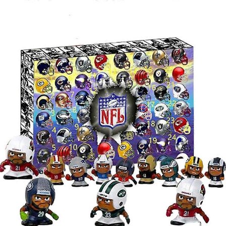 2024 NFL Fotballfigurer Julekalender Julaften 24 Dagers Nedtelling Barn Dukker Lekegave (FMY)