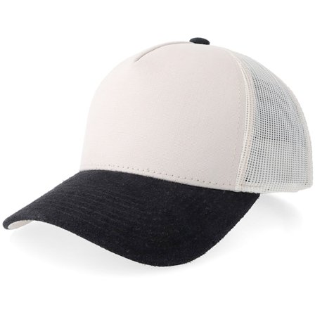 Equip - Béžová trucker Kšiltovka - Beige Canvas/Black Suede A-frame Trucker @ Hatstore
