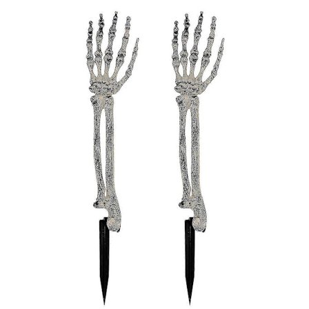 2025 2 st Halloween Dekor Falska Mänskliga Ben Skelett Figurer Halloween Skelett Ben Halloween Dödskalle Dekorationer Skräck Skrämmande Rekvisita