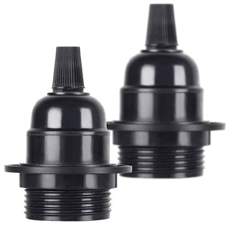 Pcs/pack Screw Es E27 Light Bulb Lamp Holder Pendant Socket Black Bakelite