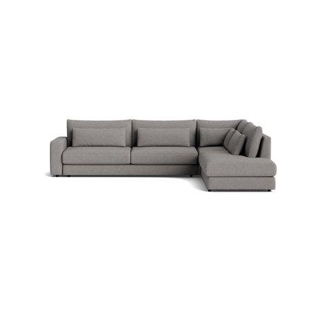 Sevilla Ecksofa, rechts in Loop Grau, modernes Design, bequeme Polsterung, hoher Sitzkomfort, zeitloser Stil, hochwertige Verarbeitung, 85cm