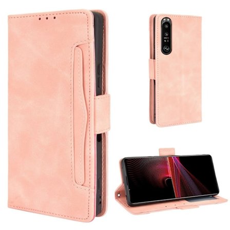 Modernt Sony Xperia 1 III fodral med plånbok - Rosa