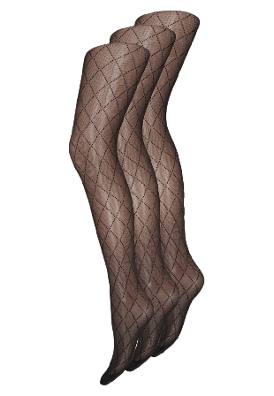 Decoy Strumpbyxor Med Rutor | 3-pack 25 Denier Svart Leggings Dam 52/54