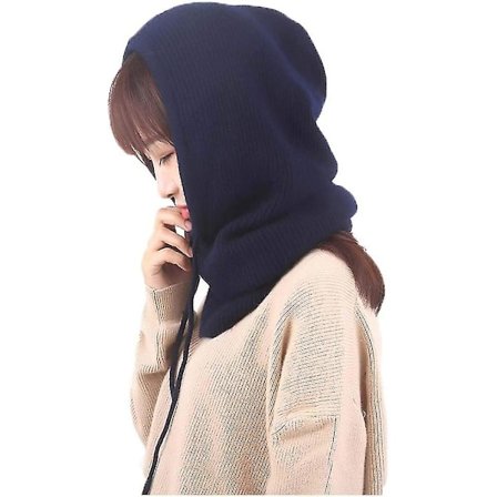 Hettelue i kashmir for kvinner, vinterlue, strikket beanie, skimaske, skihette, utendørs (nary)