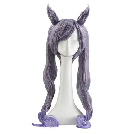 Game Genshin Impact Keqing Cosplay Kostymer Genshin Ke Qing Impact Halloween Cos Skor Keqing hästsvansar Mixed Lila Cosplay Peruk only wig 41
